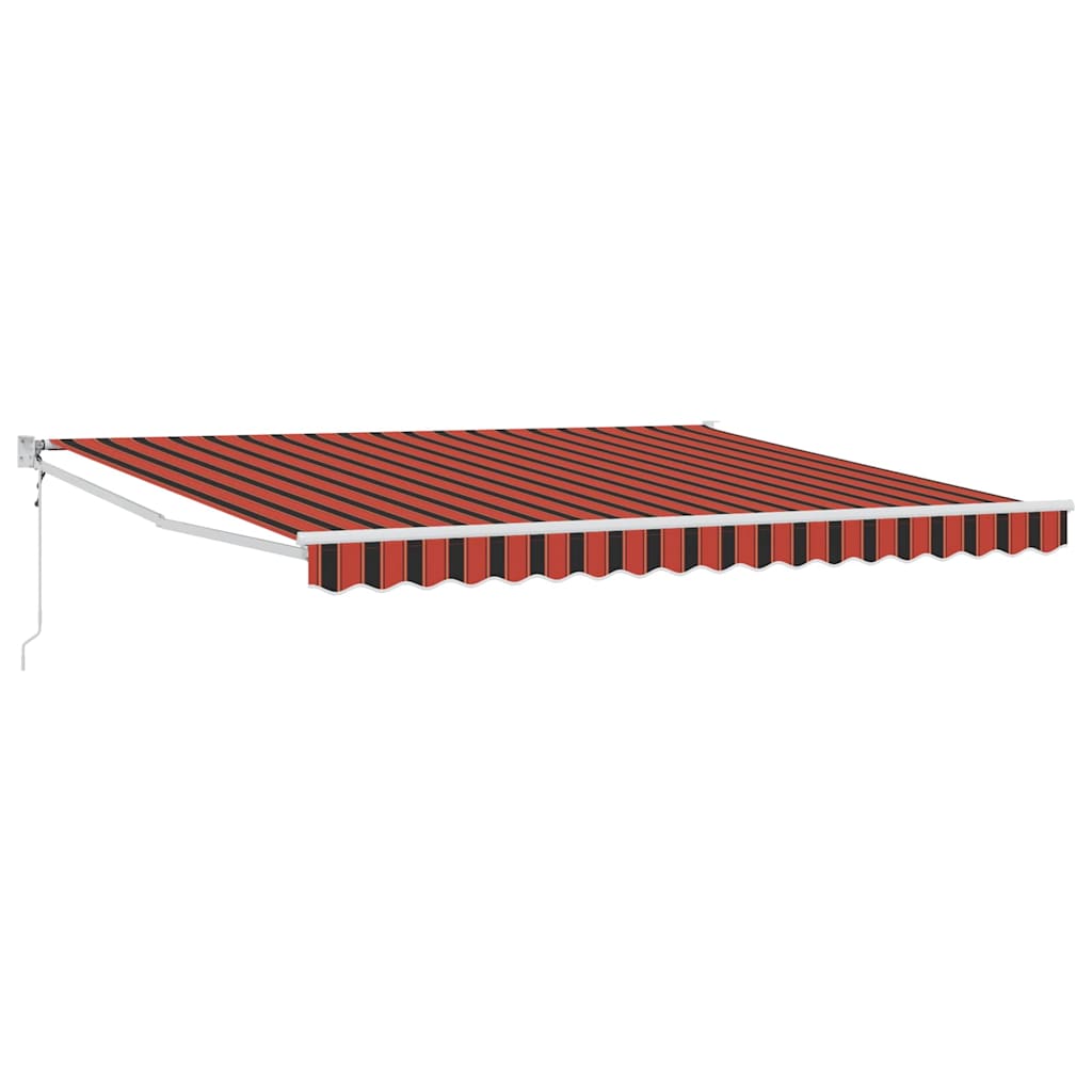 Einziehbare Markise Rot und Schwarz 350 x 250 cm