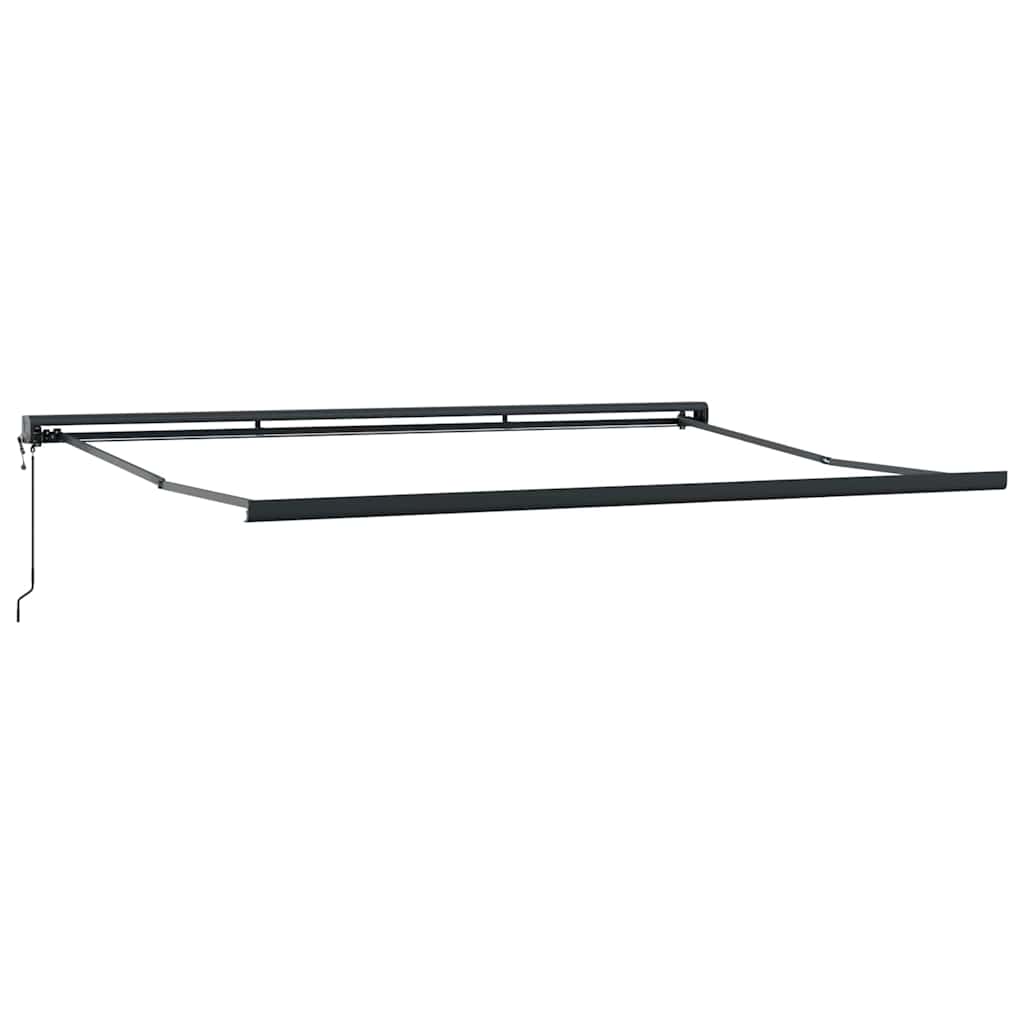 Einziehbare Markise Rot und Schwarz 350 x 250 cm Stoff