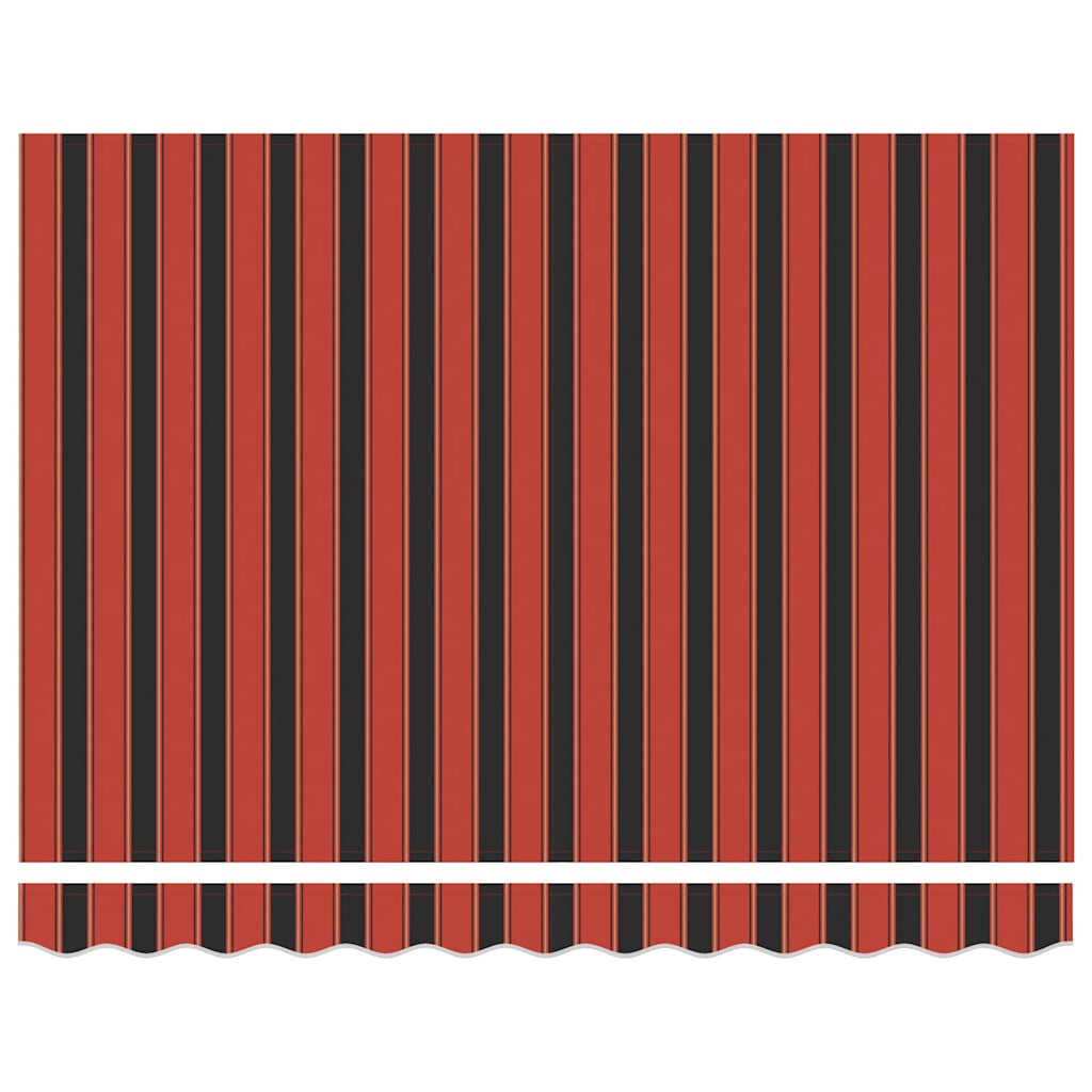 Markise Rot und Schwarz 350 x 250 x 165 cm Polyester