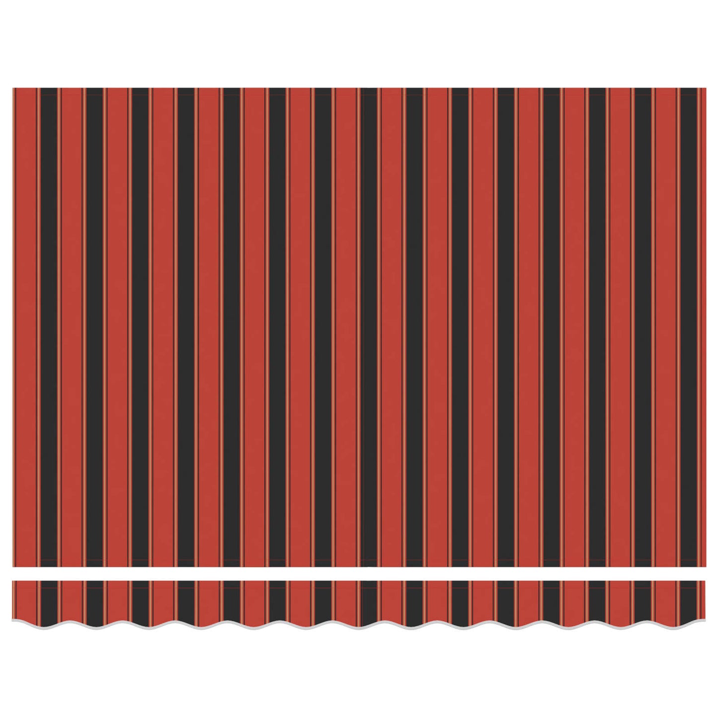Einziehbare Markise Orange und Schwarz 350 x 250 cm