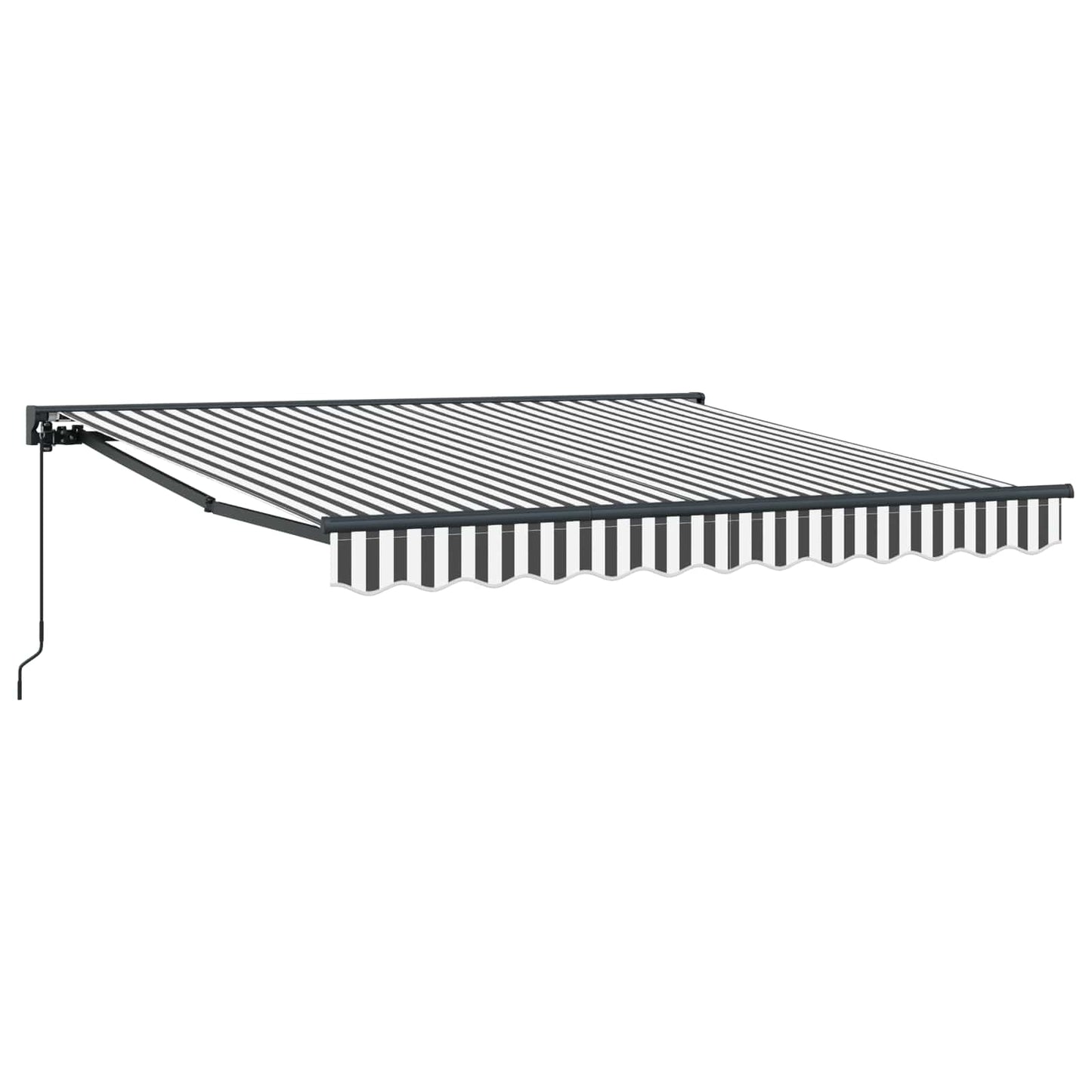 Einziehbare Markise Anthrazit und Weiß 350 x 250 cm