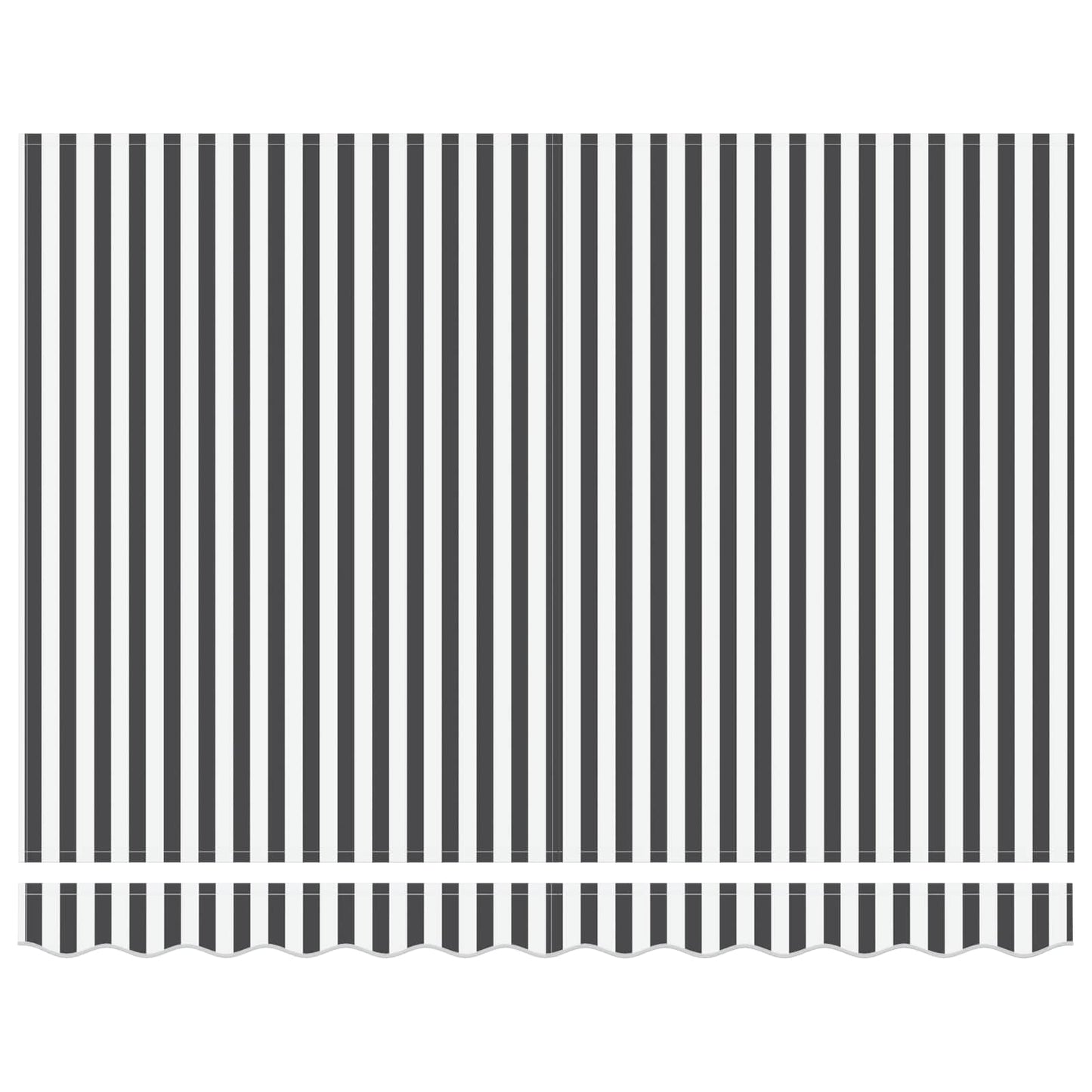 Einziehbare Markise Anthrazit und Weiß 350 x 250 cm