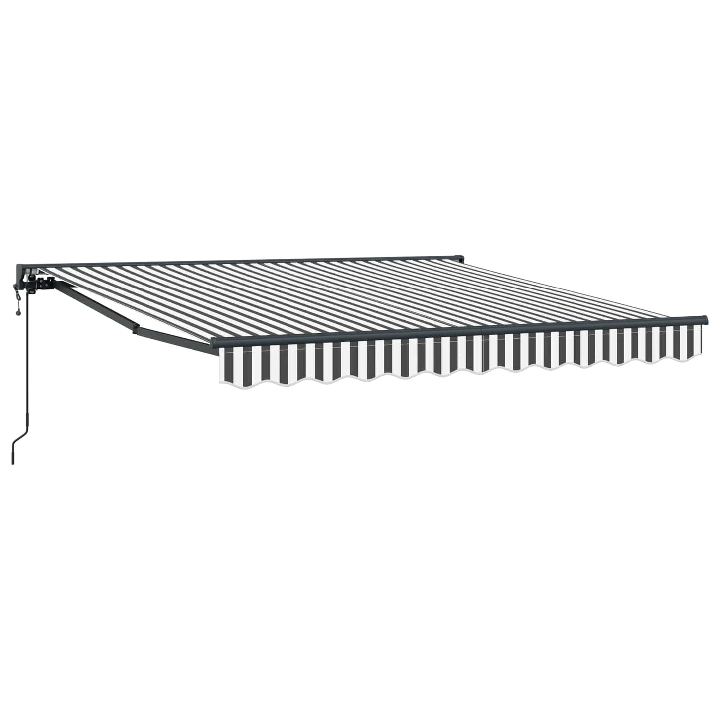 Einziehbare Markise Anthrazit und Weiß 350 x 250 cm