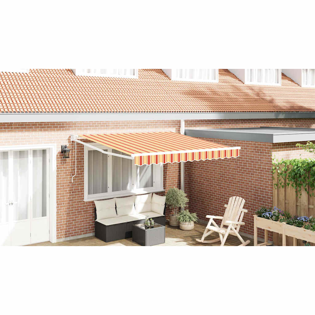 Markise Gelb und Orange 350 x 250 x 165 cm Polyester