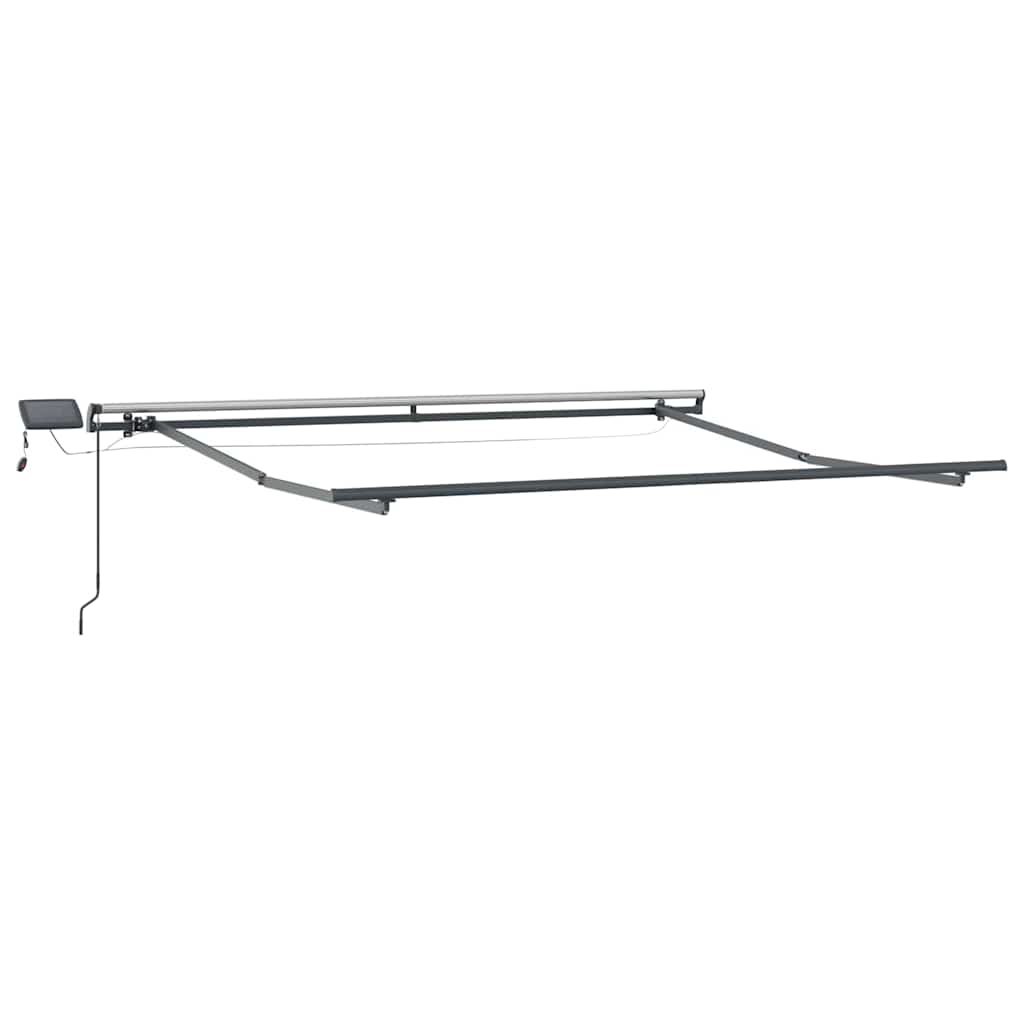Einziehbare Markise Rot und Weiß 350 x 250 cm Stoff