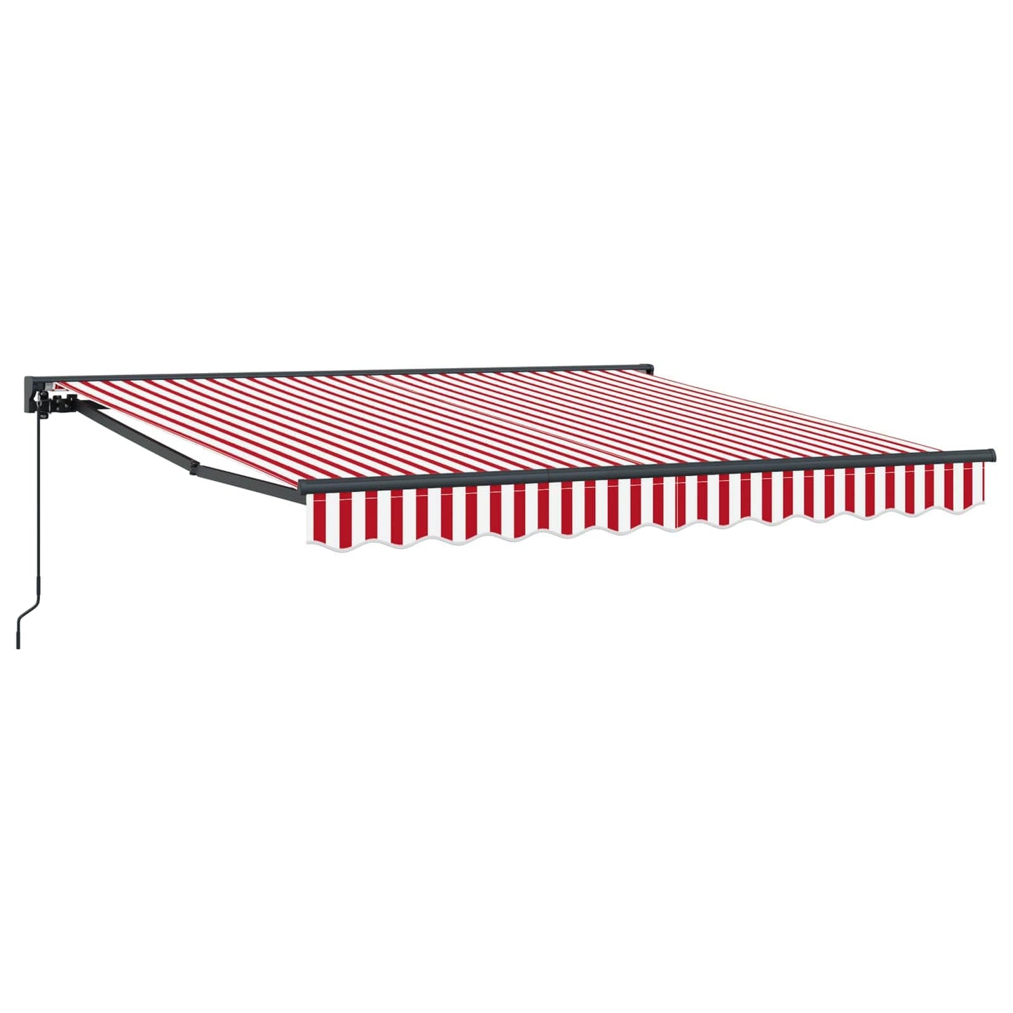 Einziehbare Markise Rot und Weiß 350 x 250 cm
