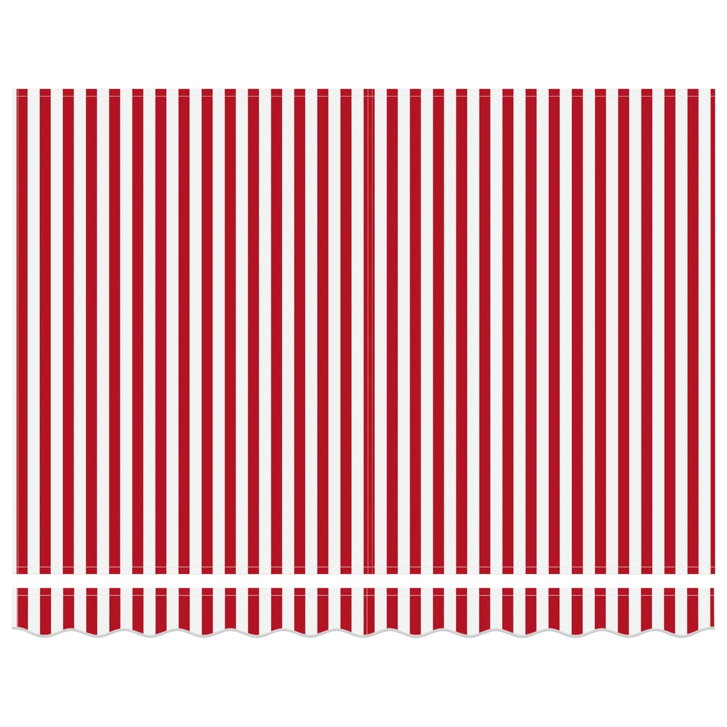 Einziehbare Markise Rot und Weiß 350 x 250 cm