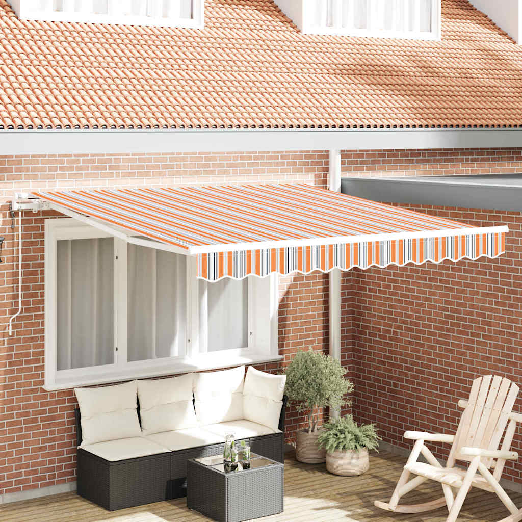 Einziehbare Markise Mehrfarbig 350 x 250 cm Stoff