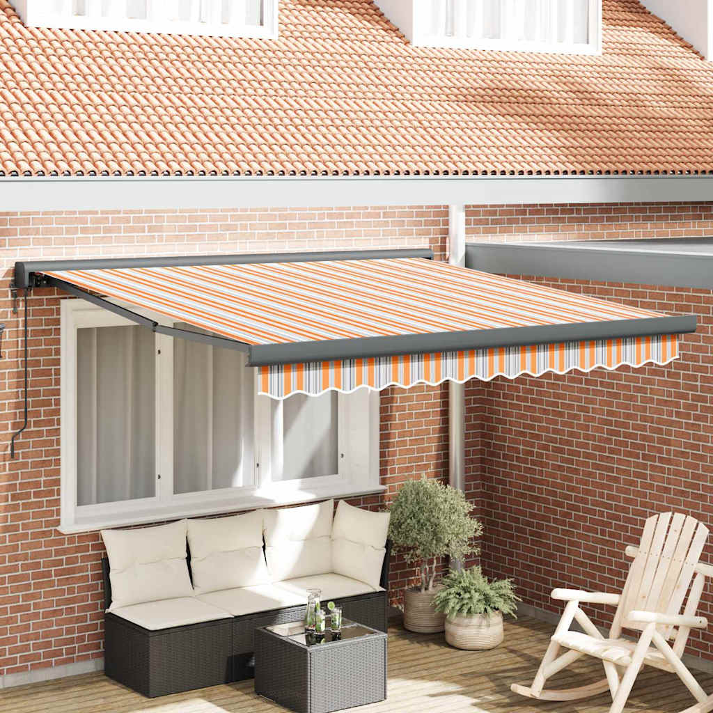 Markise Mehrfarbig 350 x 250 cm Polyester und Aluminium