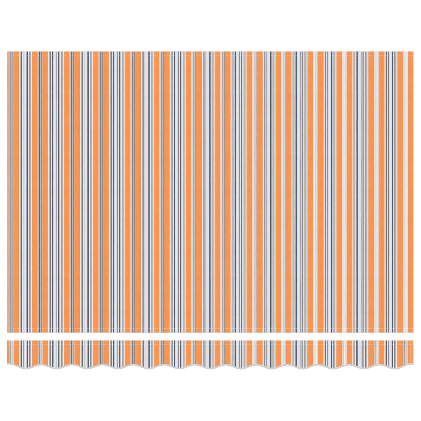 Einziehbare Markise Blau und Orange 350 x 250 cm