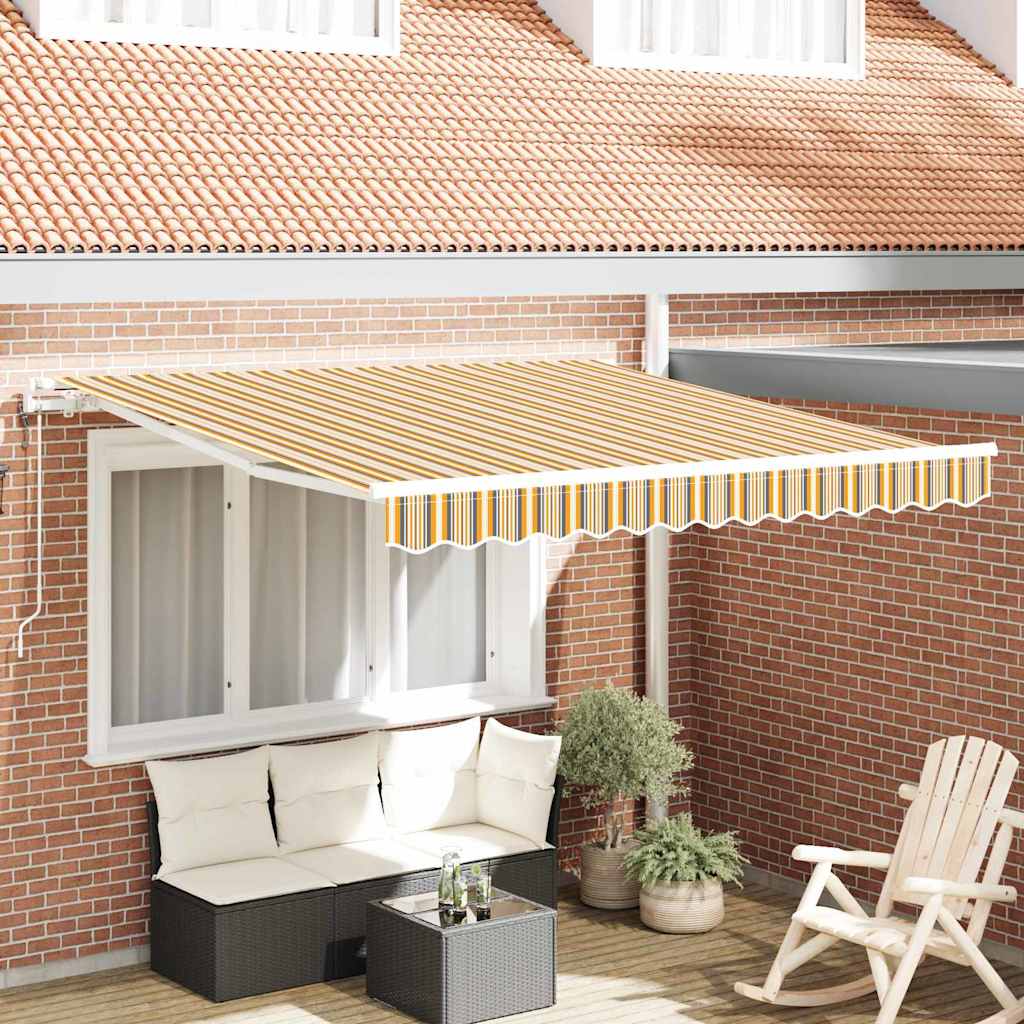 Einziehbare Markise Mehrfarbig 350 x 250 cm Stoff