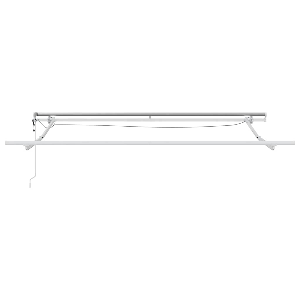 Einziehbare Markise Schwarz 350 x 250 cm Polyester und Metall