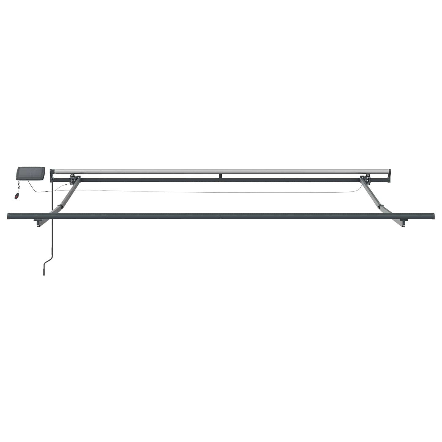 Einziehbare Markise Schwarz 350 x 250 cm Stoff