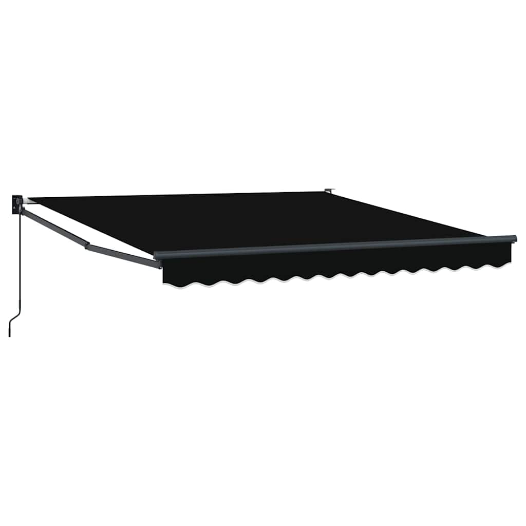 Einziehbare Markise Schwarz 350 x 250 cm