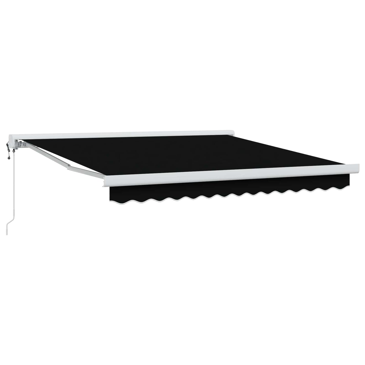 Markise Schwarz 350 x 250 cm Polyester und Aluminium