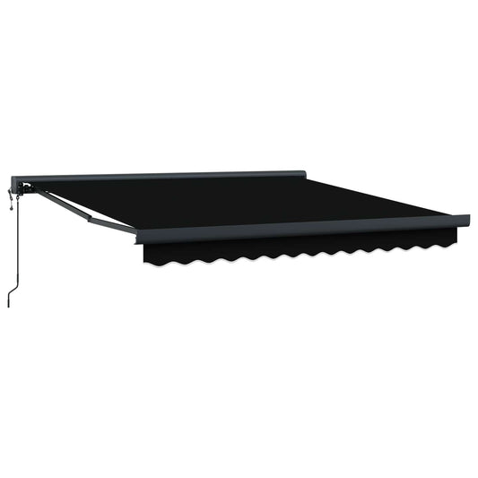 Markise Schwarz 350 x 250 x 165 cm Polyester und Aluminium