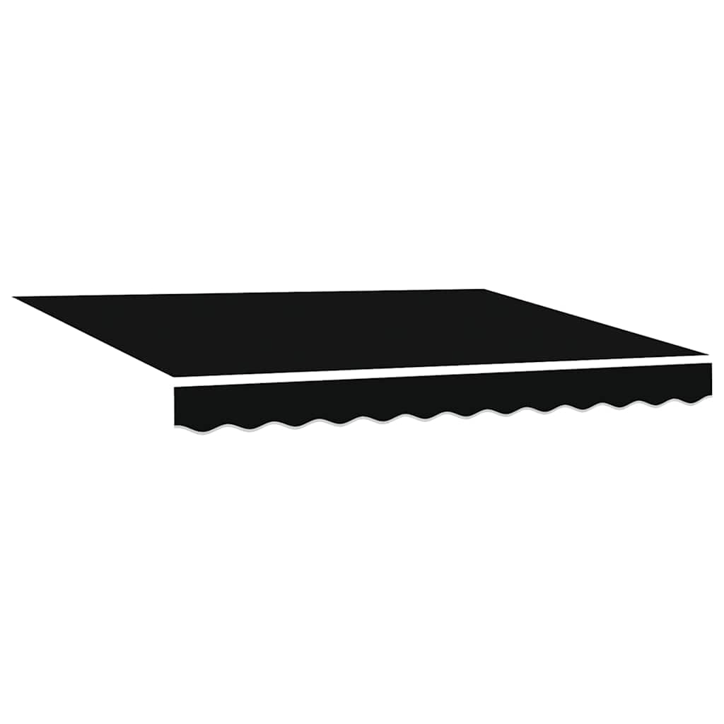 Einziehbare Markise Schwarz 350 x 250 cm Polyester und Metall