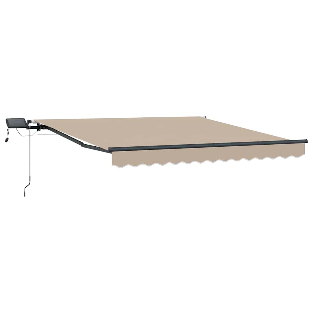 Einziehbare Markise Beige 350 x 250 cm Stoff
