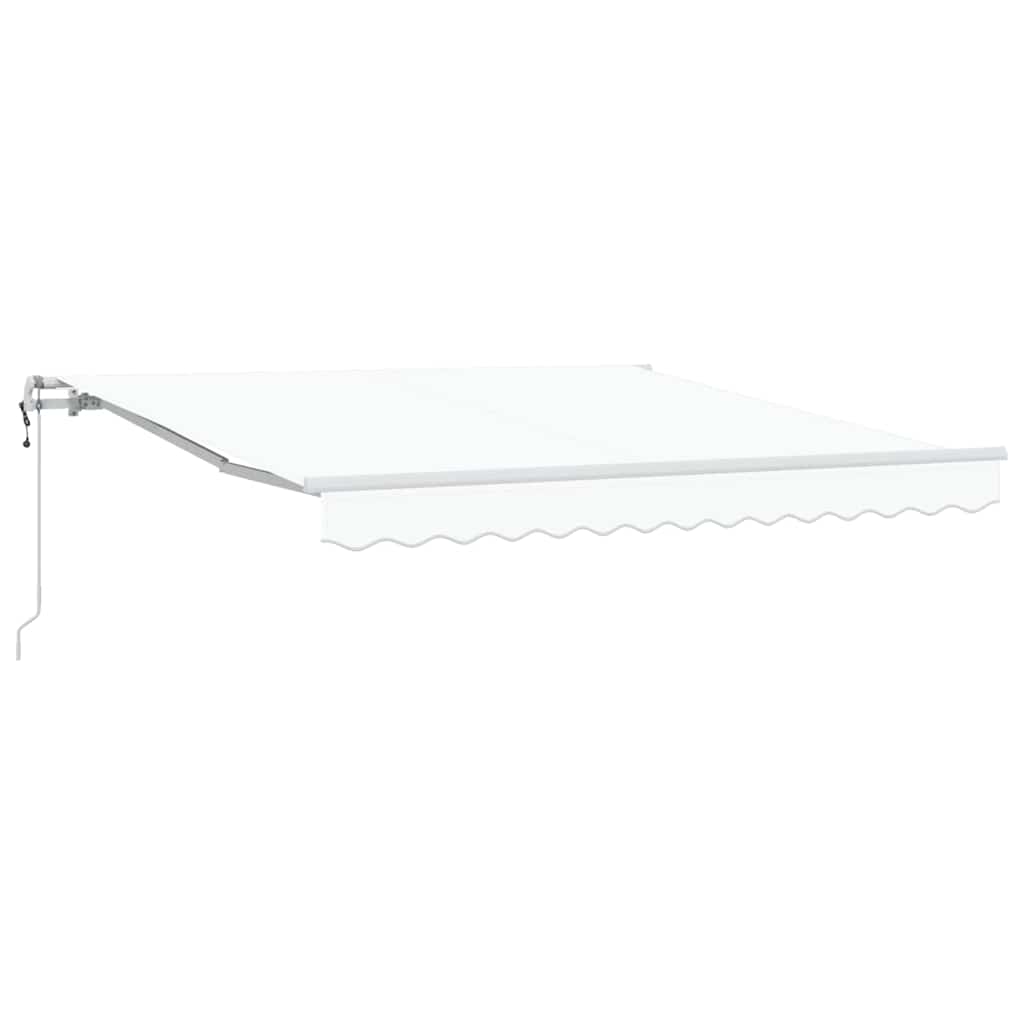 Einziehbare Markise Weiß 350 x 250 cm Stoff