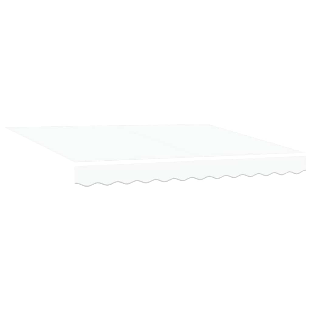 Einziehbare Markise Weiß 350 x 250 cm Stoff