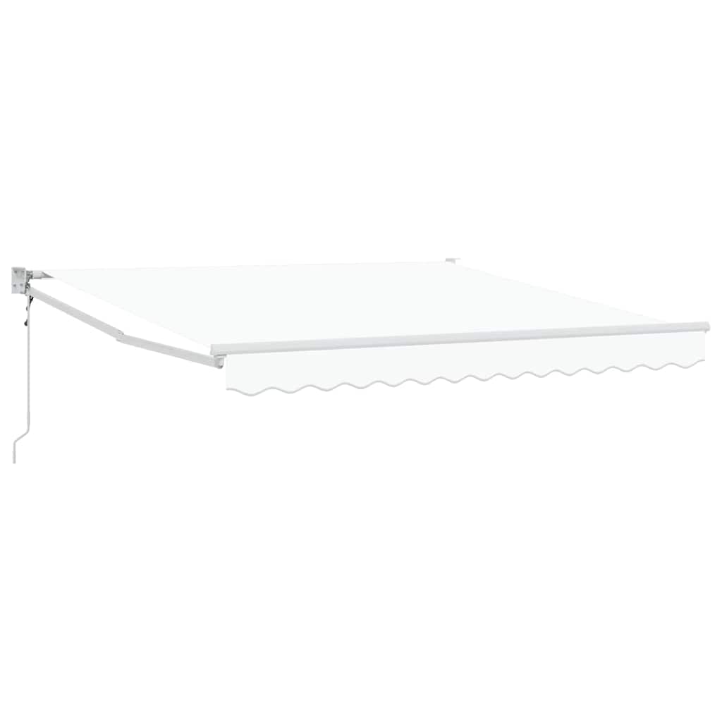 Einziehbare Markise Weiß 350 x 250 cm Stoff