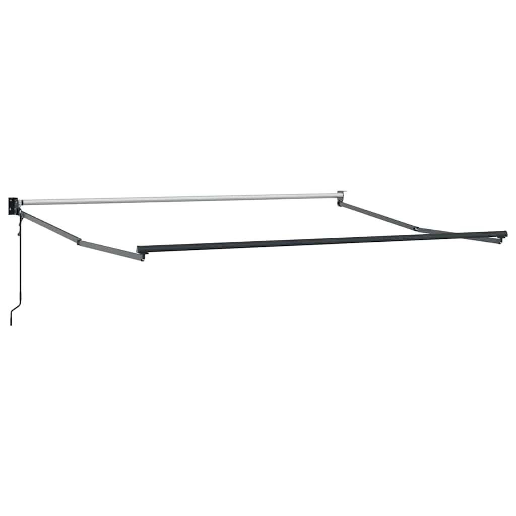 Einziehbare Markise Weiß 350 x 250 cm Polyester und Aluminium