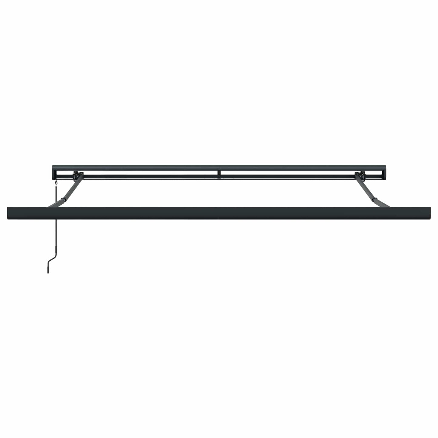 Einziehbare Markise Weiß 350 x 250 cm Stoff und Metall