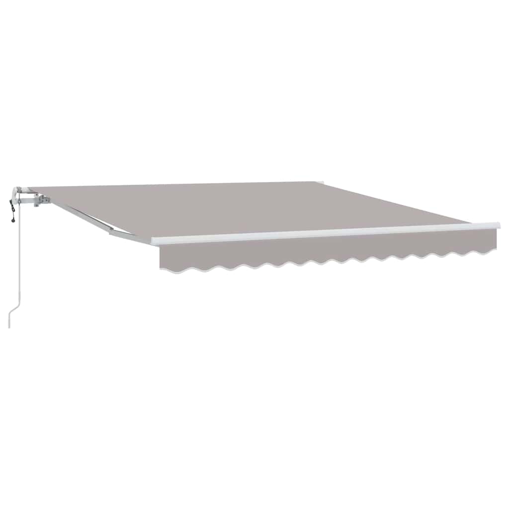 Einziehbare Markise Hellgrau 350 x 250 cm Stoff