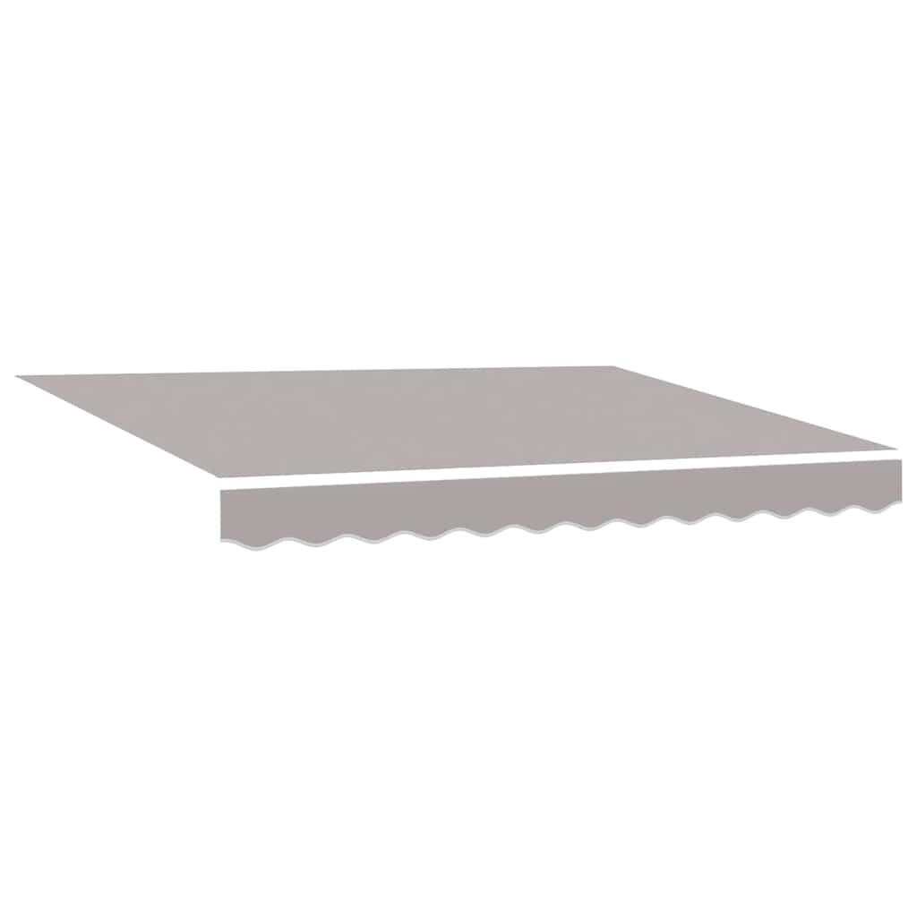 Einziehbare Markise Hellgrau 350 x 250 cm Polyester und Metall