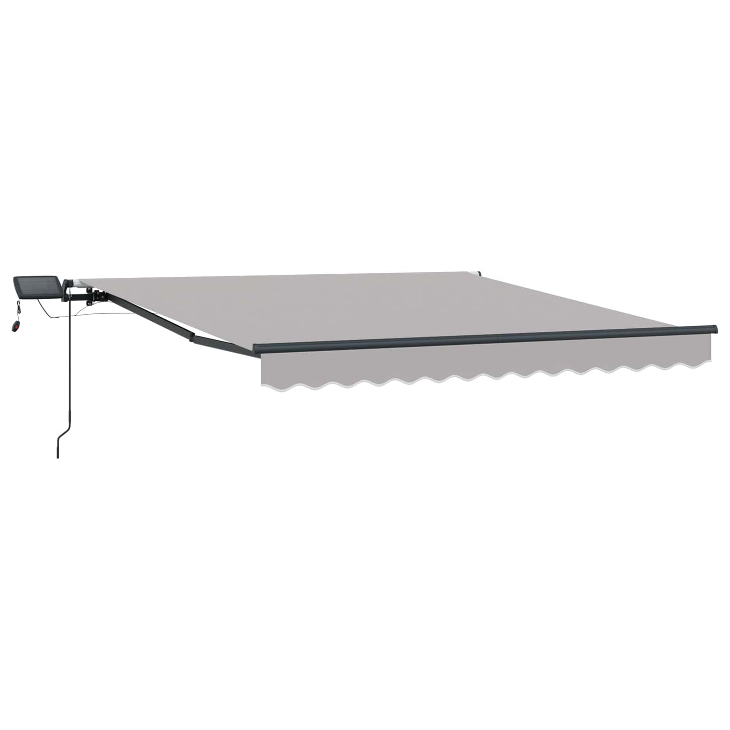 Einziehbare Markise Hellgrau 350 x 250 cm Stoff