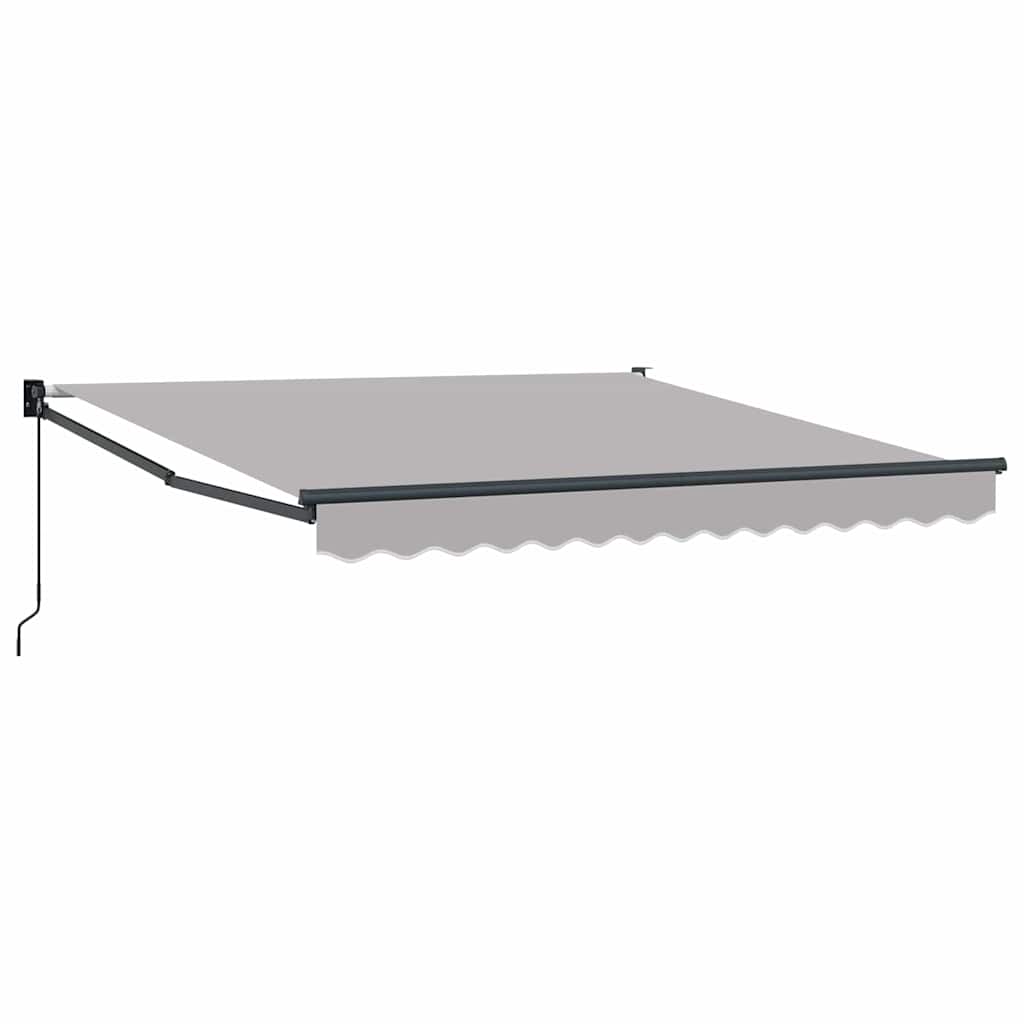 Einziehbare Markise Hellgrau 350 x 250 cm