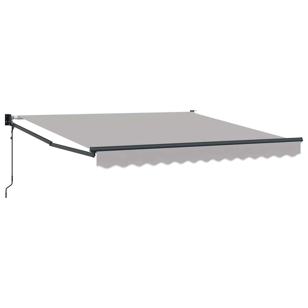 Einziehbare Markise Hellgrau 350 x 250 cm
