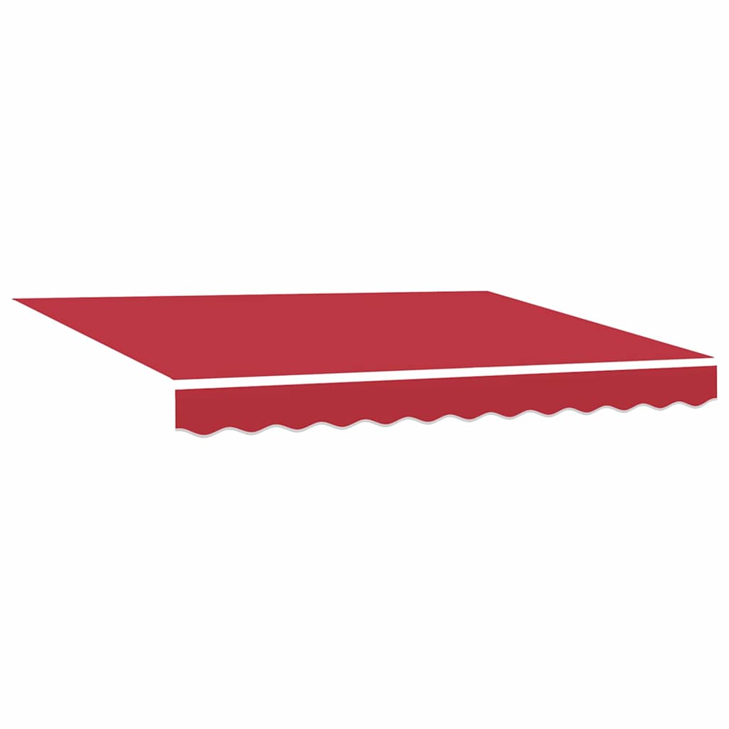 Einziehbare Markise Rot 350 x 250 cm Polyester und Aluminium