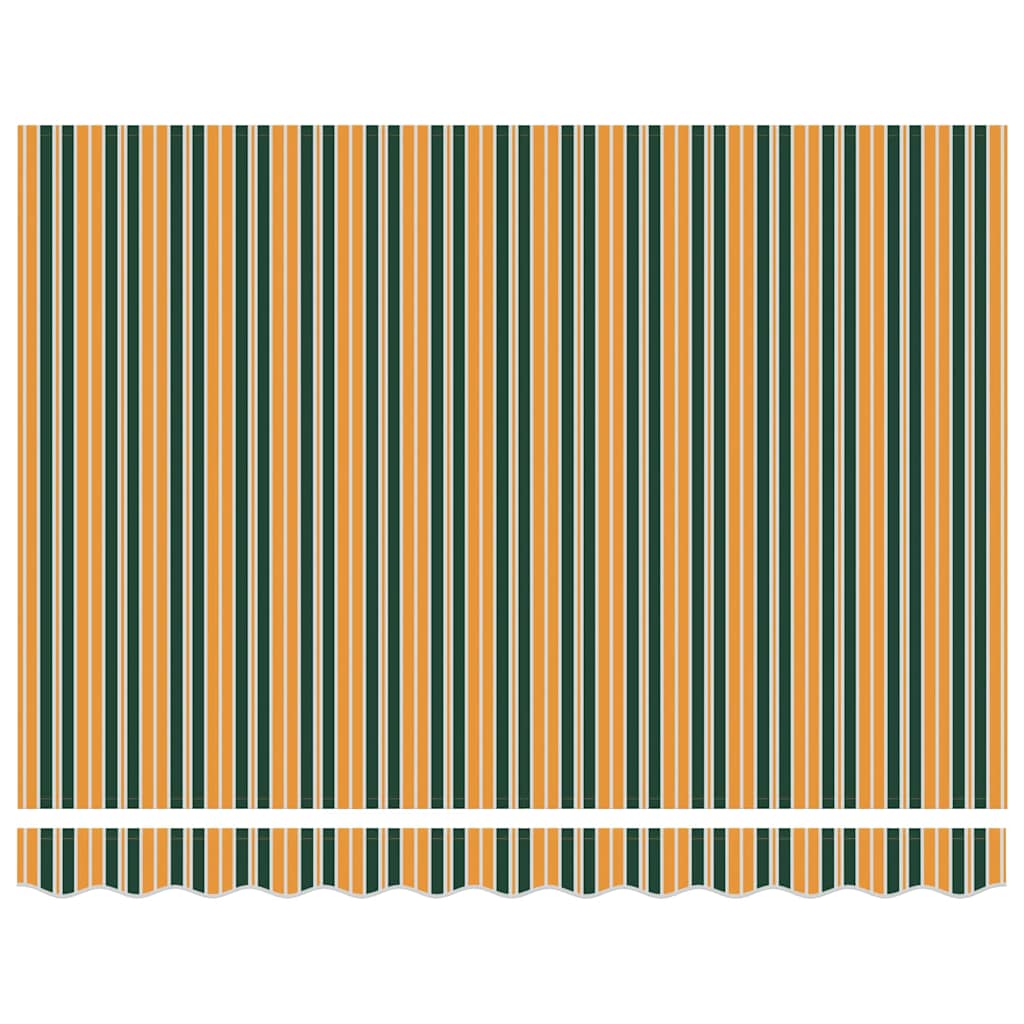 Einziehbare Markise Grün und Gelb 350 x 250 cm