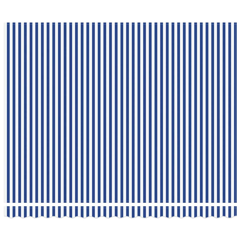 Einziehbare Markise Blau und Weiß 400 x 300 cm