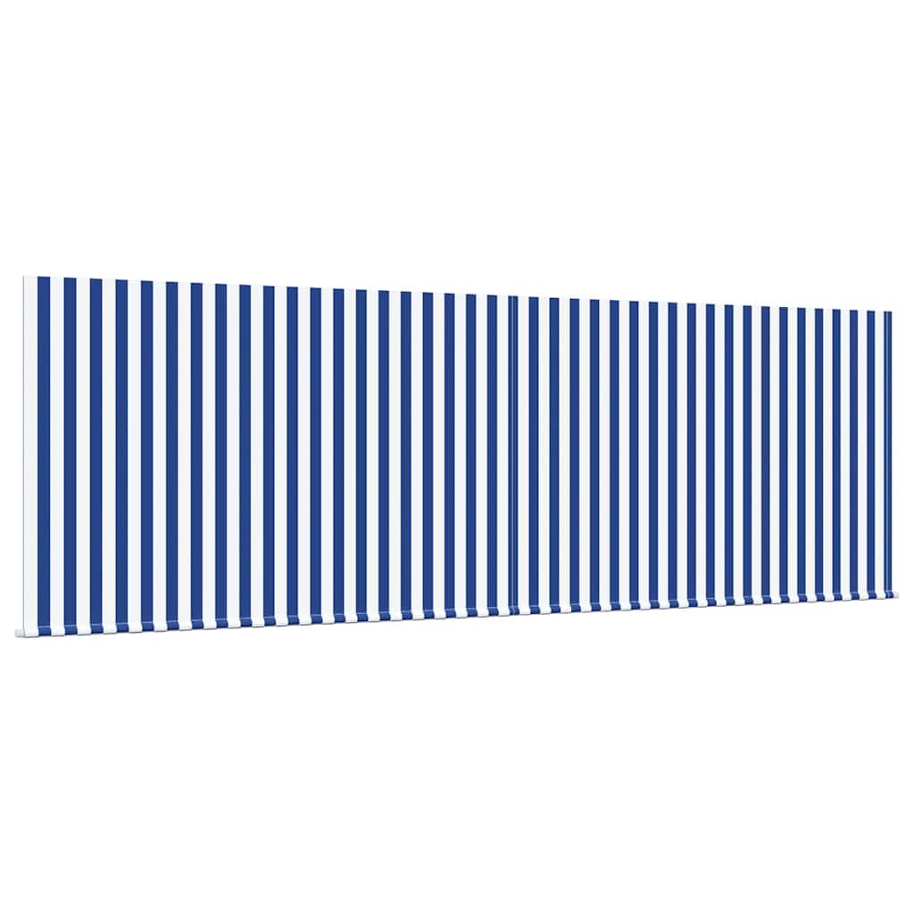 Einziehbare Markise Blau und Weiß 400 x 300 cm