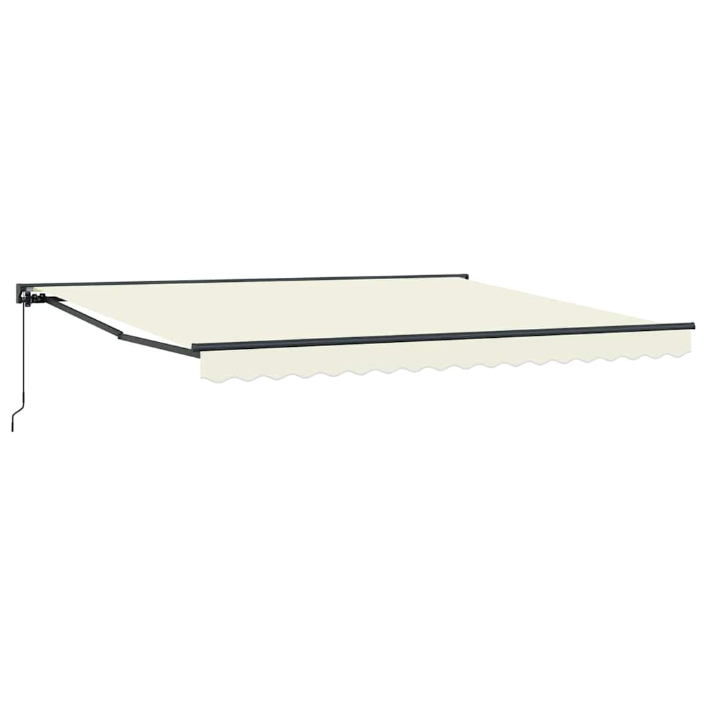 Einziehbare Markise Creme 400 x 300 cm Polyester und Metall