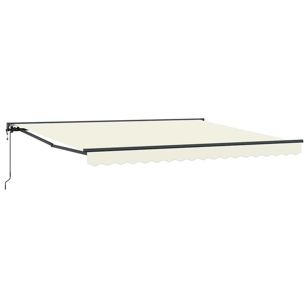 Einziehbare Markise Creme 400 x 300 cm Polyester und Metall