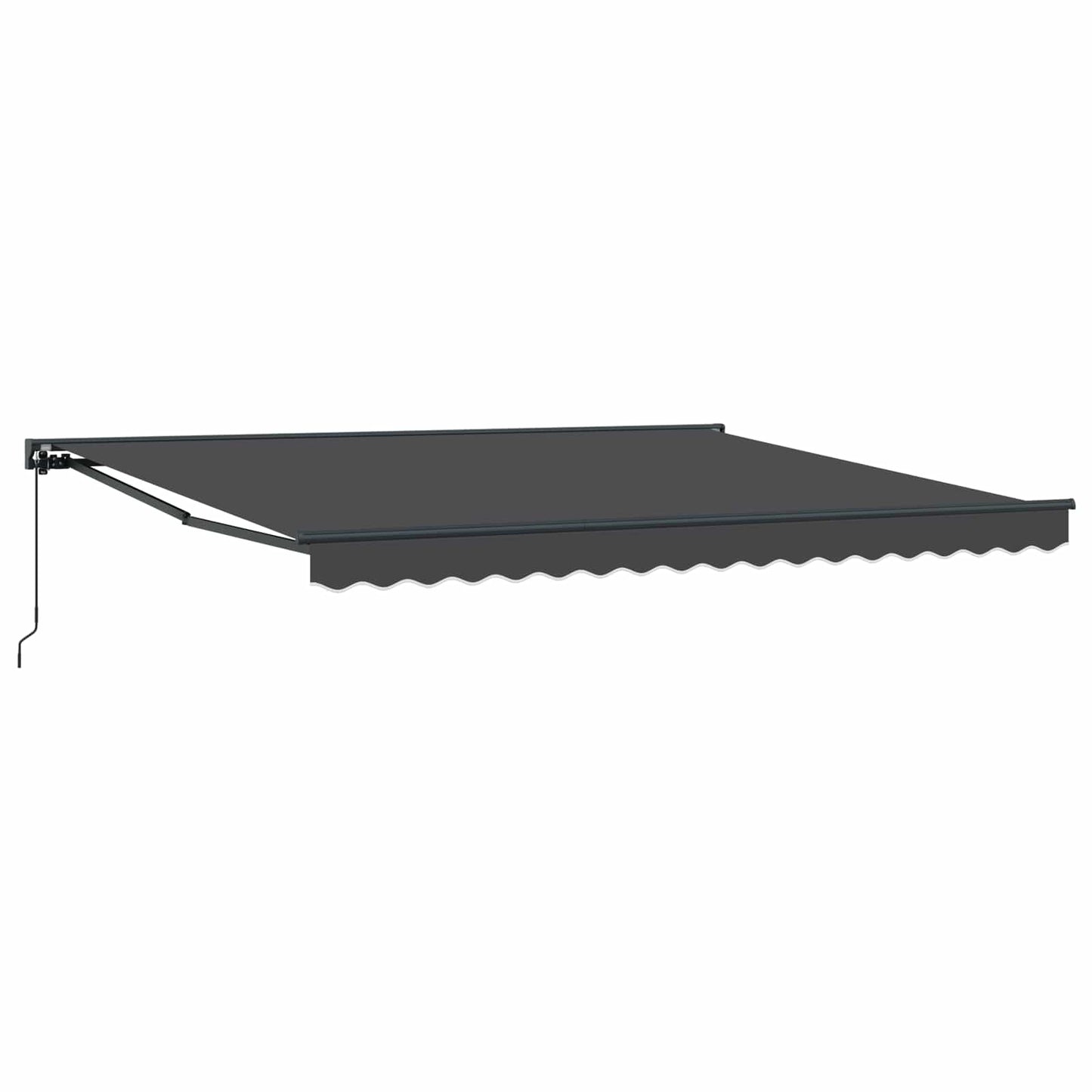 Einziehbare Markise Anthrazit 400 x 300 cm Polyester und Metall