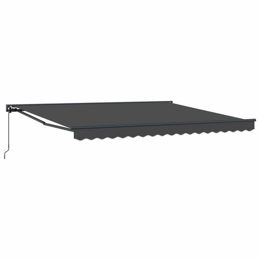 Einziehbare Markise Anthrazit 400 x 300 cm Polyester und Metall