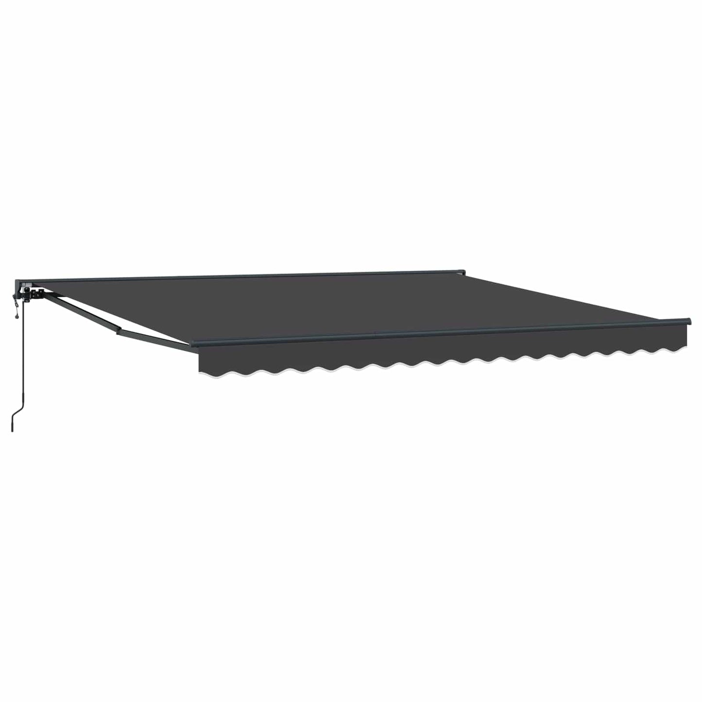 Einziehbare Markise Anthrazit 400 x 300 cm Polyester und Metall