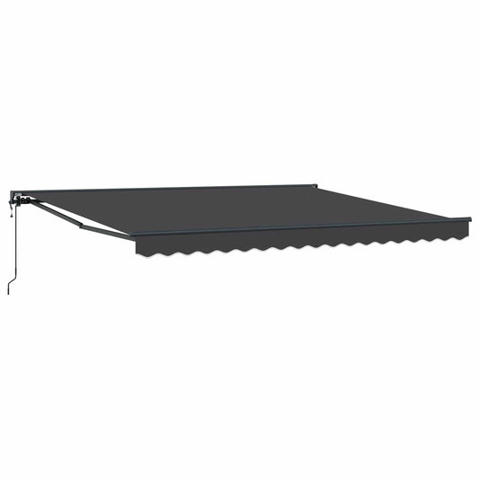 Einziehbare Markise Anthrazit 400 x 300 cm Polyester und Metall