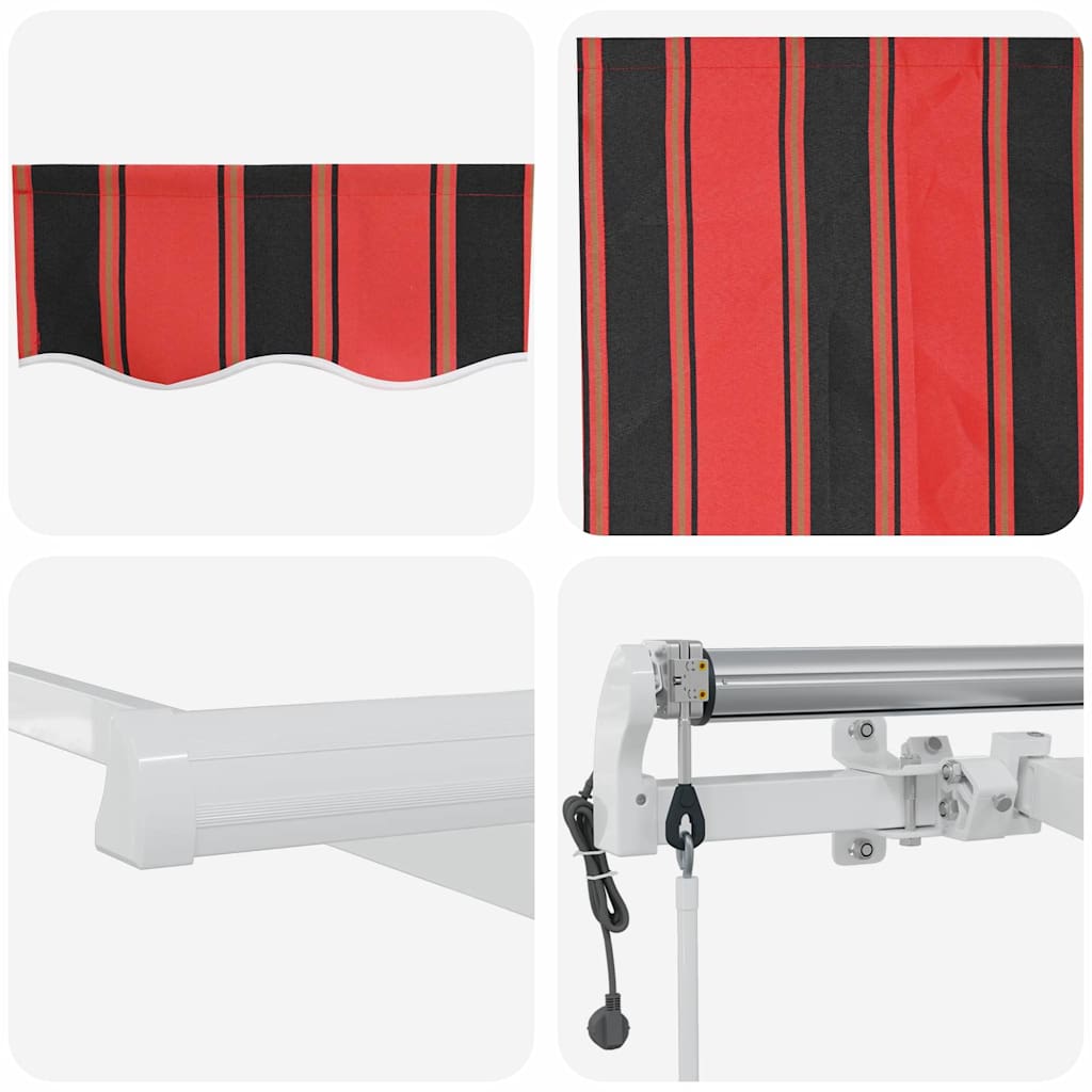 Einziehbare Markise Orange und Braun 400 x 300 cm Stoff