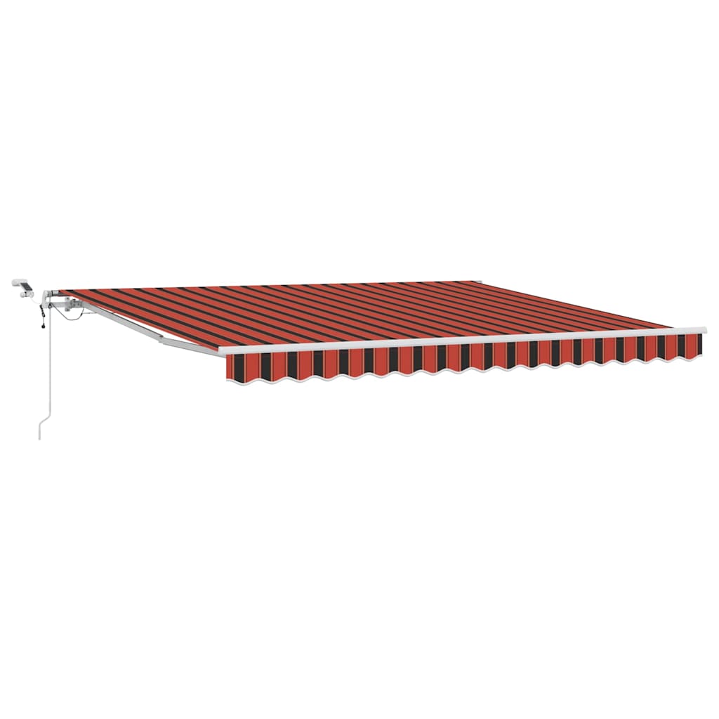 Einziehbare Markise Orange und Braun 400 x 300 cm