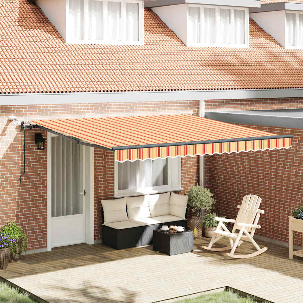Markisenstoff mit Gelb und Orange 400 x 300 cm Polyester
