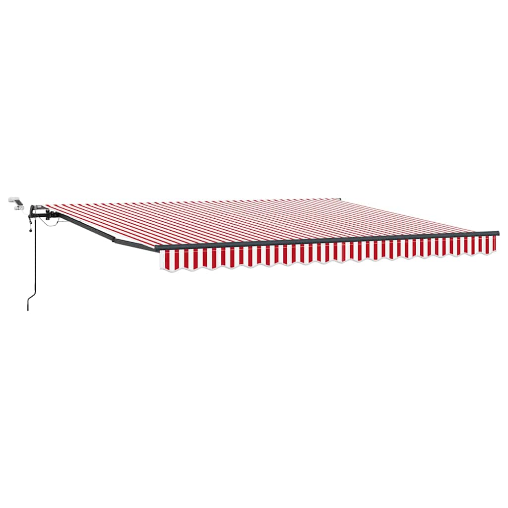 Markisenstoff mit Rot und Weiß 400 x 300 cm Polyester