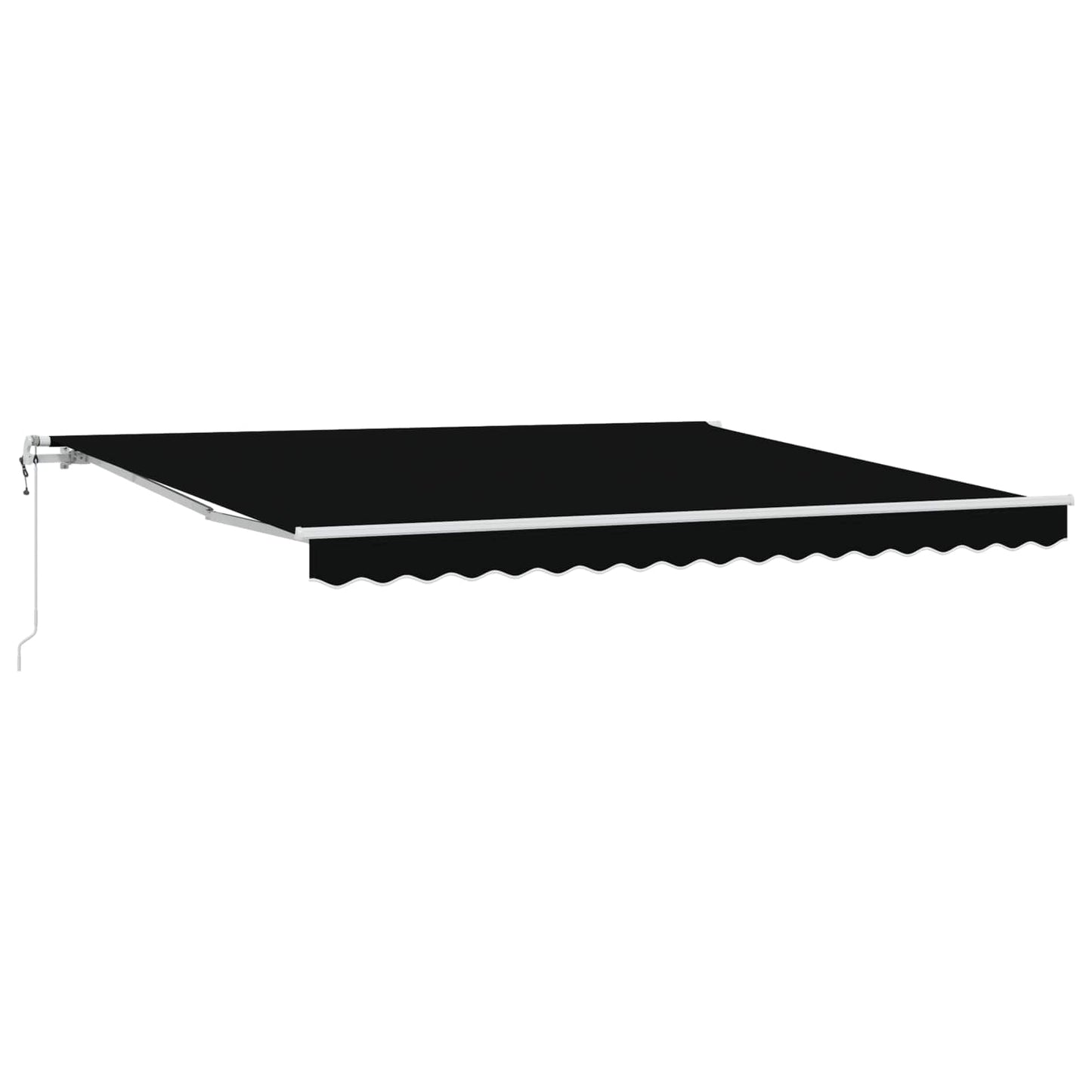 Einziehbare Markise Schwarz 400 x 300 cm Stoff