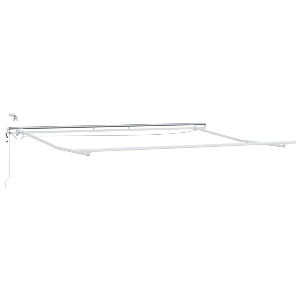 Einziehbare Markise Schwarz 400 x 300 cm Polyester und Metall