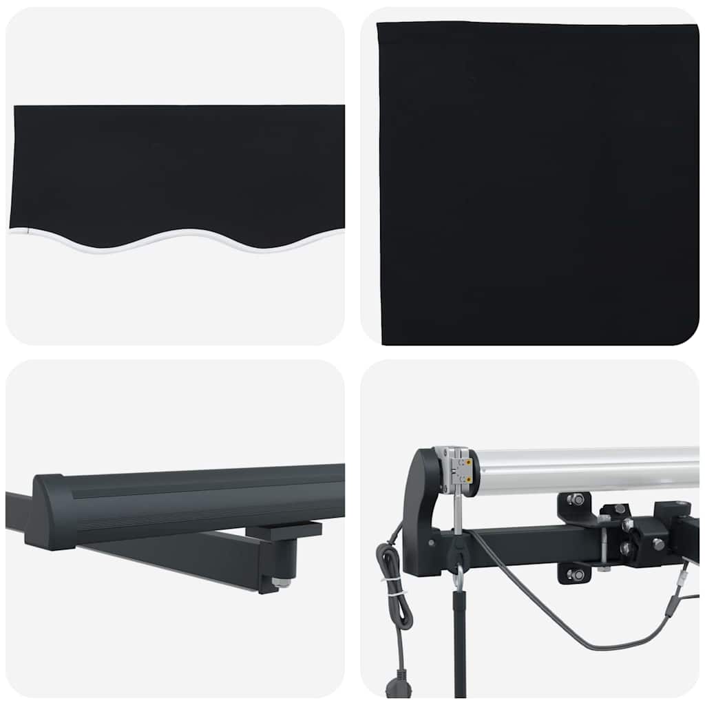 Markisenstoff mit Schwarz 400 x 300 cm Polyester