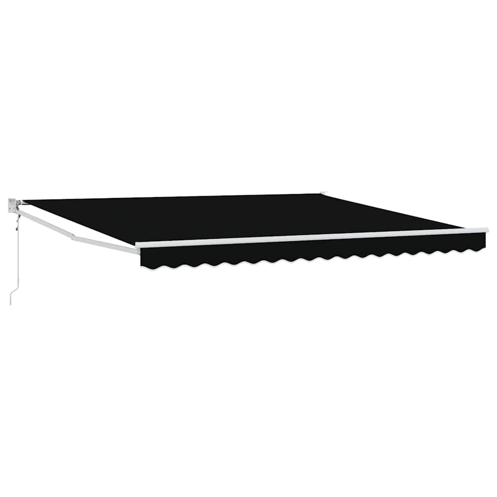 Einziehbare Markise Schwarz 400 x 300 cm